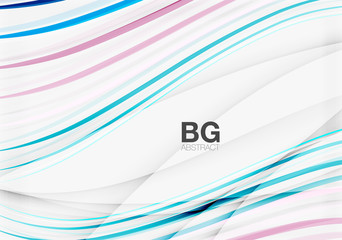 Thin lines wave abstract background
