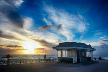 Brighton beach sunset