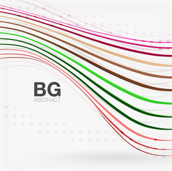 Thin lines wave abstract background