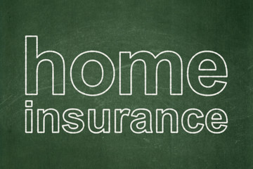 Obraz premium Insurance concept: Home Insurance on chalkboard background