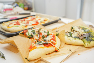 Home cooked pizza
