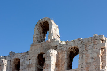 Detail of Odeon of Herodes Atticus in Athens