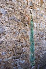 Old wall in Pitve village, Hvar island, Croatia