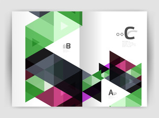 Modern business brochure or leaflet A4 cover template