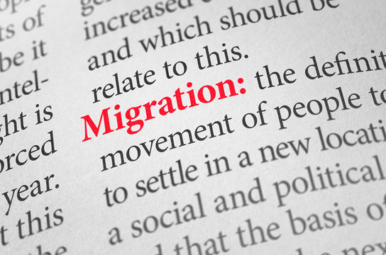 Definition of the word Migration in a dictionary