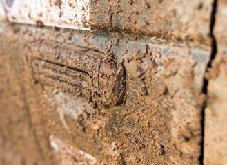 dirt on the cars SUV