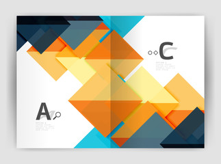 Print template modern elegant background triangle annual report