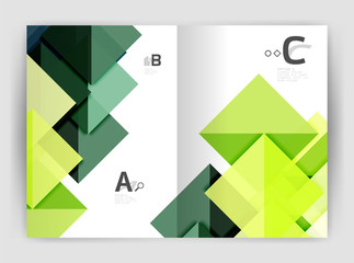 Print template modern elegant background triangle annual report