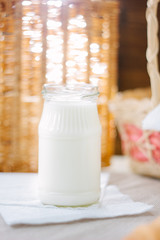 Obraz na płótnie Canvas Bottle with the milk