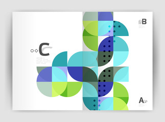 Print template modern elegant background triangle annual report