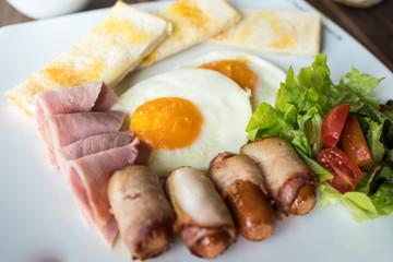 American breakfast set