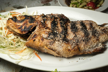 Fish Grilled on Dish