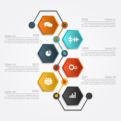 Design template with elements and icons. Vector illustration.