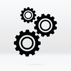 gears icon, vector image