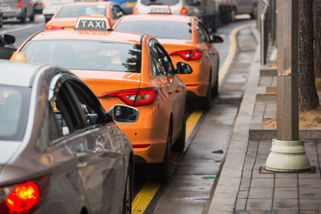 Taxi on the street