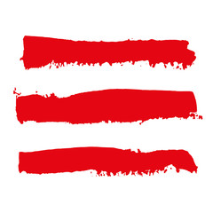 realistic color vector brush strokes of paint