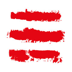 realistic color vector brush strokes of paint