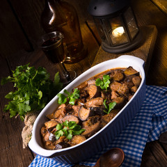 Eggplant casserole - Melitzana Me Kreas