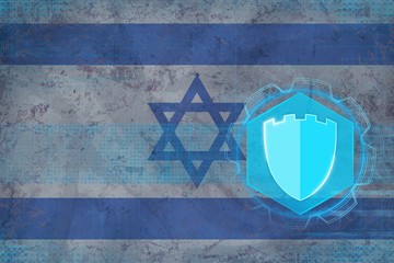 Israel internet protection. Network security concept.