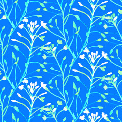 Vector watercolor floral pattern