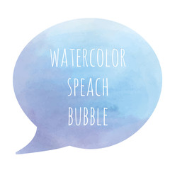 vector watercolor speach bubble