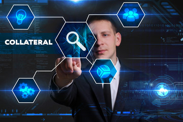 Business, Technology, Internet and network concept. Young businessman working on a virtual...