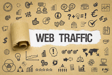 Web Traffic / Papier mit Symbole