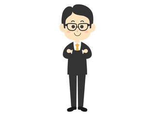 腕組みするサラリーマン