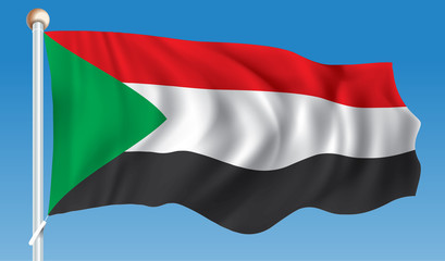 Fototapeta na wymiar Flag of Sudan