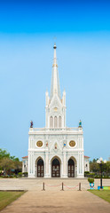 Fototapeta na wymiar The Roman Catholic Church(The Nativity of Our Lady Cathedral), Samutsongkhram, Thailand