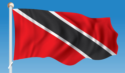 Fototapeta na wymiar Flag of Trinidad and Tobago