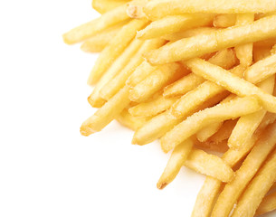 Pile of a french fries isolated