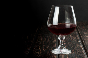 Glass of red wine