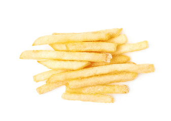 Pile of a french fries isolated
