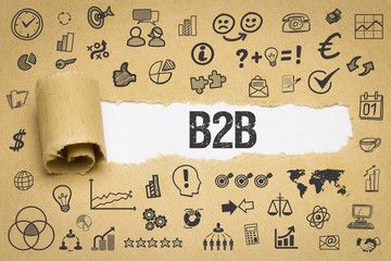 B2B / Papier mit Symbole