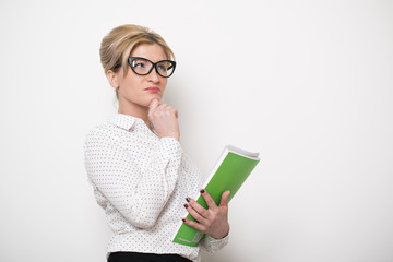 Secretary in the office