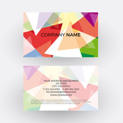 triangle, geometric abstract background. vector professional business card