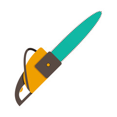 Vector illustration of chainsaw on a white background