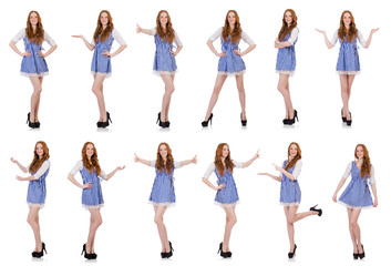 Obraz premium Young woman in fashion concept