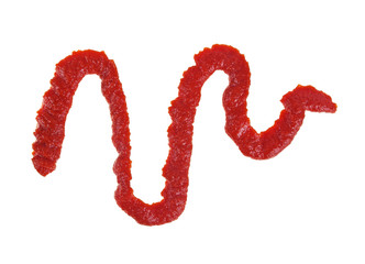 Tomato sauce on a white background