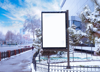 Outdoor city format for poster and advertising billboards mockup 