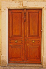 Old French doors. Str. Arceaux 11, Antibes, Cote d’Azur, France. June 26, 2016