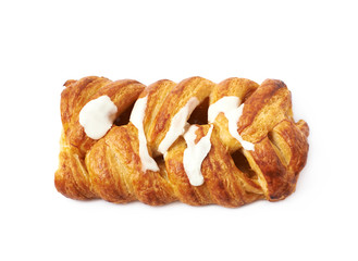 Sweet pastry bun isolated