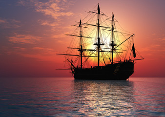 Obraz premium Ancient sailing