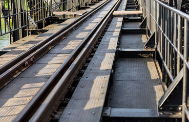 Bridge on the river kwai, Kanchanaburi province,Thailand.