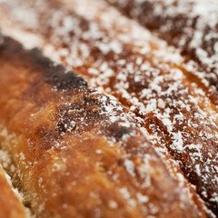 Cinnamon bun close-up