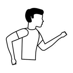 athlete man avatar fitness vector illustration design