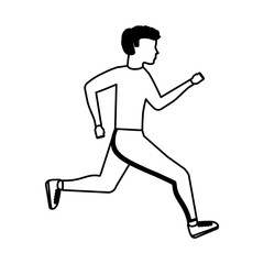 athlete man avatar fitness vector illustration design