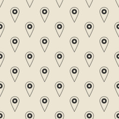Map pointer seamless pattern