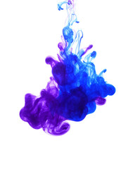 Abstract background with color cloud of ink in water